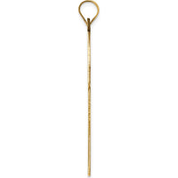 14K Yellow Gold Sandblasted Cross Pendant - 50mm Length by Oro Pregiato