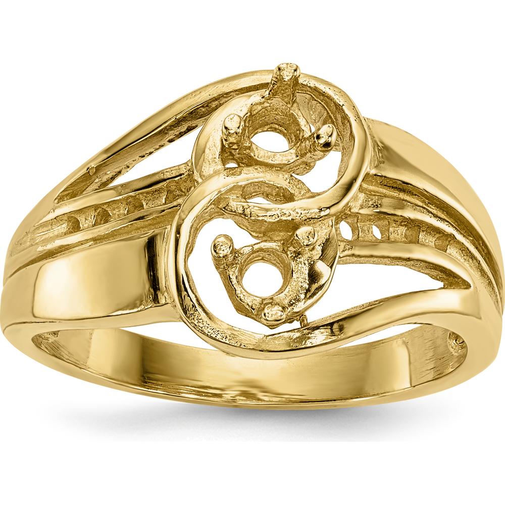 14K Yellow Gold Sapphire and Citrine Family Ring with Diamond Accents by Monteluci Fine Jewelry
