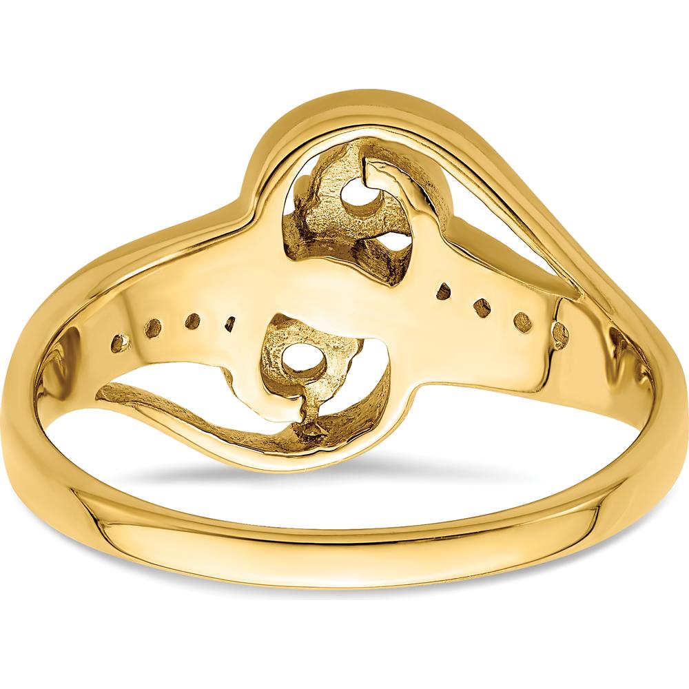 14K Yellow Gold Sapphire and Citrine Family Ring with Diamond Accents by Monteluci Fine Jewelry