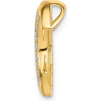 14K Yellow Gold Sapphire and Diamond Moon Chain Slide Pendant by Lumare Gioia