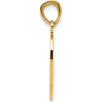 14K Yellow Gold Satin and Polished Break-Apart Heart Pendant - 15.71mm Length by Oro Pregiato