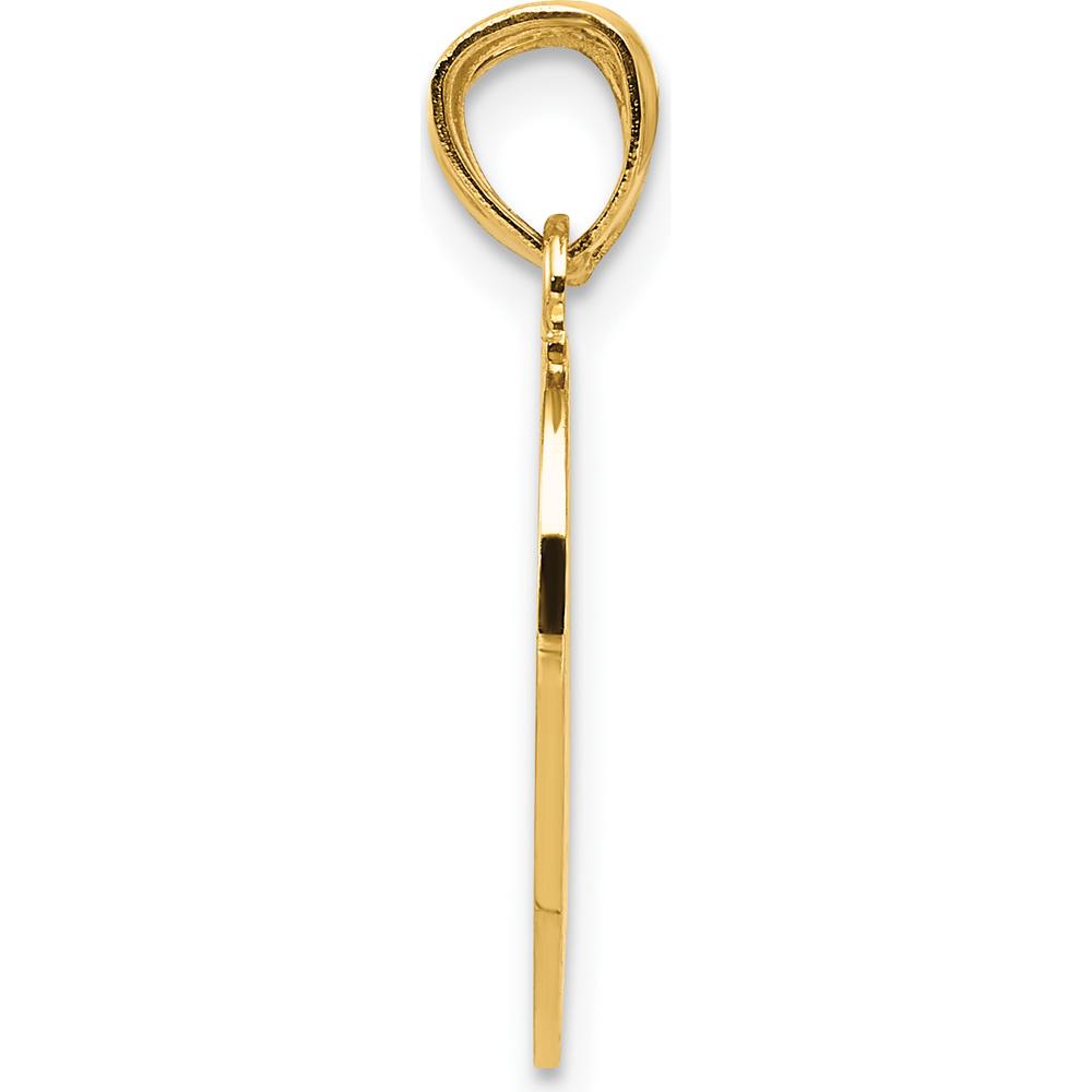 14K Yellow Gold Satin and Polished Break-Apart Heart Pendant - 15.71mm Length by Oro Pregiato
