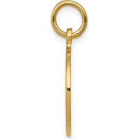 14K Yellow Gold Satin and Polished Communion Round Disc Charm - Faith-Inspired Pendant by Oro Pregiato