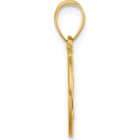 14K Yellow Gold Satin and Polished St. Joseph Medal Round Pendant - 20.6mm Length by Oro Pregiato