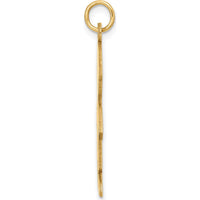 14K Yellow Gold Satin Boy Charm Pendant - 34mm x 15mm by Oro Pregiato