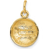 14K Yellow Gold Satin Diamond-Cut Baseball Charm - 20mm by Oro Pregiato