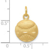 14K Yellow Gold Satin Diamond-Cut Baseball Charm - 20mm by Oro Pregiato