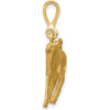 14K Yellow Gold Satin Diamond-Cut Taurus Zodiac Pendant Charm by Oro Pregiato
