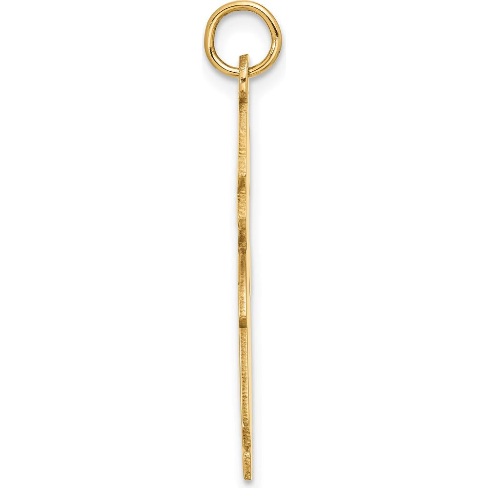 14K Yellow Gold Satin Girl Charm - Whimsical Pendant for Necklace or Bracelet by Oro Pregiato