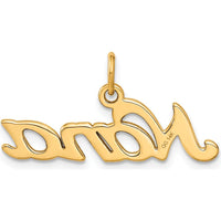 14K Yellow Gold Satin Nana Charm Pendant by Oro Pregiato