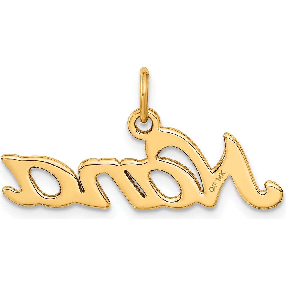 14K Yellow Gold Satin Nana Charm Pendant by Oro Pregiato