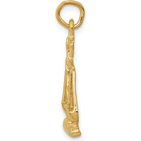 14K Yellow Gold Scales of Justice Charm - 25mm Length, Polished Finish