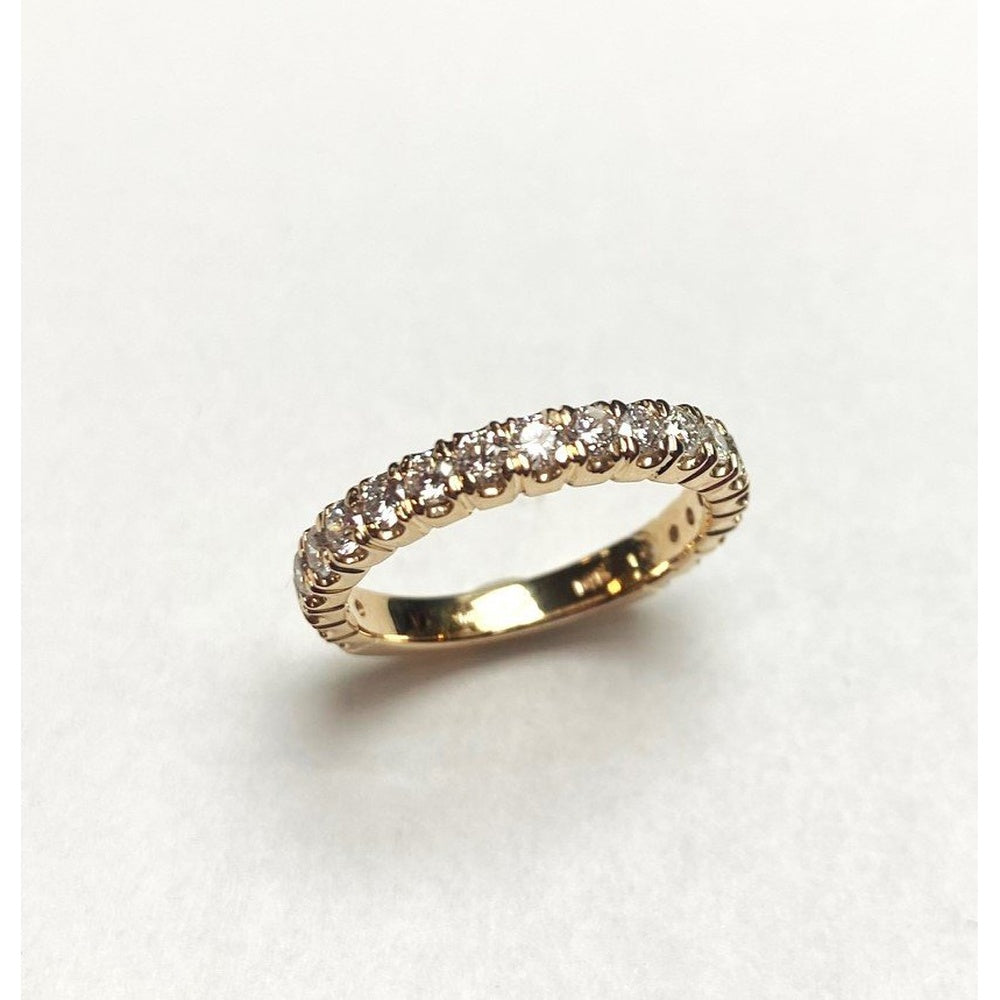 14K Yellow Gold Scalloped Prong-Set Round Diamond Wedding Band - 1.13 Carat Total Diamond Weight by Auriventus