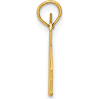 14K Yellow Gold School House Pendant with Textured Detail by Oro Pregiato