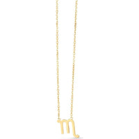 14K Yellow Gold Scorpio Pendant Necklace with Adjustable 18" Chain by Orozza Fine Jewelry
