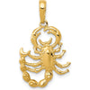 14K Yellow Gold Scorpion Pendant - 23.5mm Length by Oro Pregiato