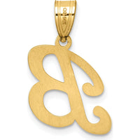 14K Yellow Gold Script Letter B Pendant - Personalized Gold Charm by Oro Pregiato