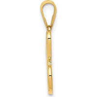 14K Yellow Gold Script Letter C Initial Pendant by Oro Pregiato