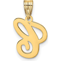 14K Yellow Gold Script Letter C Initial Pendant by Oro Pregiato