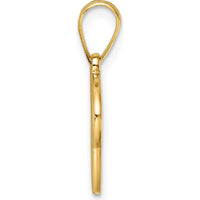 14K Yellow Gold Script Letter C Pendant - Personalized Initial Necklace by Oro Pregiato