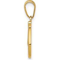 14K Yellow Gold Script Letter D Initial Pendant - Personalized Gold Jewelry by Oro Pregiato