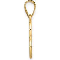 14K Yellow Gold Script Letter E Initial Pendant - Personalized Style for Every Occasion by Oro Pregiato