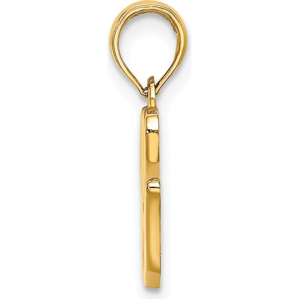14K Yellow Gold Script Letter G Initial Pendant - Personalized Charm for Necklace by Oro Pregiato