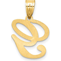 14K Yellow Gold Script Letter G Initial Pendant - Personalized Charm by Oro Pregiato