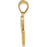 14K Yellow Gold Script Letter G Initial Pendant by Oro Pregiato