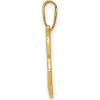 14K Yellow Gold Script Letter "K" Initial Pendant by Oro Pregiato