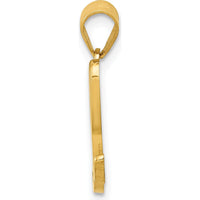 14K Yellow Gold Script Letter L Initial Pendant by Oro Pregiato