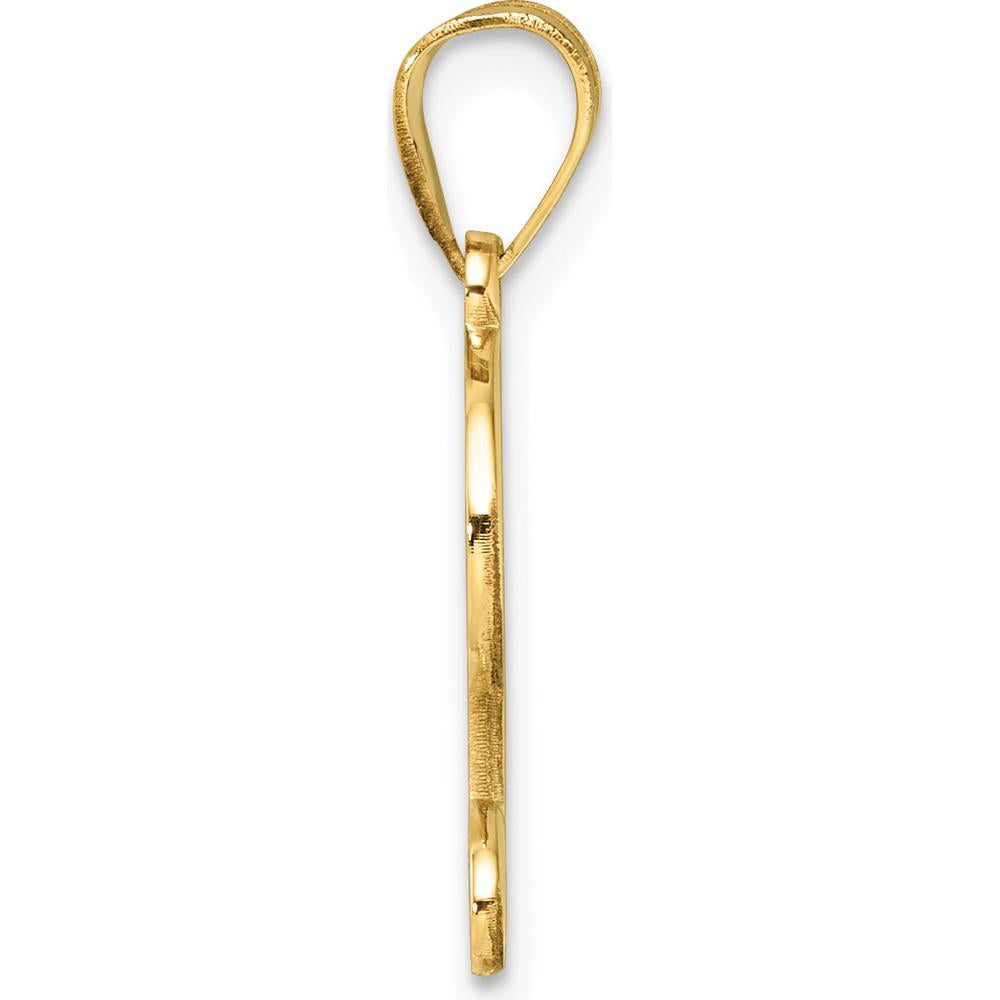14K Yellow Gold Script Letter L Pendant - Elegant Personalized Jewelry by Oro Pregiato