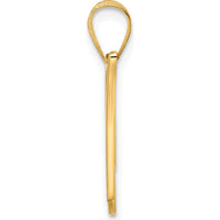 14K Yellow Gold Script Letter "W" Initial Pendant - Personalized Luxury Charm by Oro Pregiato