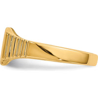 14K Yellow Gold Signet Ring - Customizable Engravable Design by 0