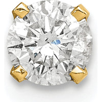14K Yellow Gold Single Stud Diamond Earring - 0.37 Carat Total Diamond Weight by Oro Pregiato