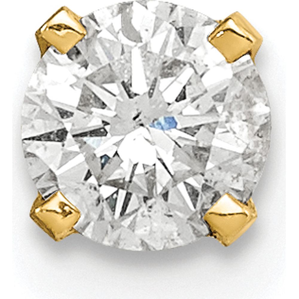 14K Yellow Gold Single Stud Diamond Earring - 0.37 Carat Total Diamond Weight by Oro Pregiato