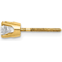 14K Yellow Gold Single Stud Diamond Earring - 0.37 Carat Total Diamond Weight by Oro Pregiato