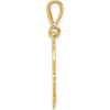 14K Yellow Gold Skull and Bones Themed Pendant - 30mm Length by Oro Pregiato