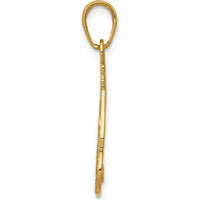 14K Yellow Gold Slice of Cake with Candle Happy Birthday Pendant - 25mm Length by Oro Pregiato