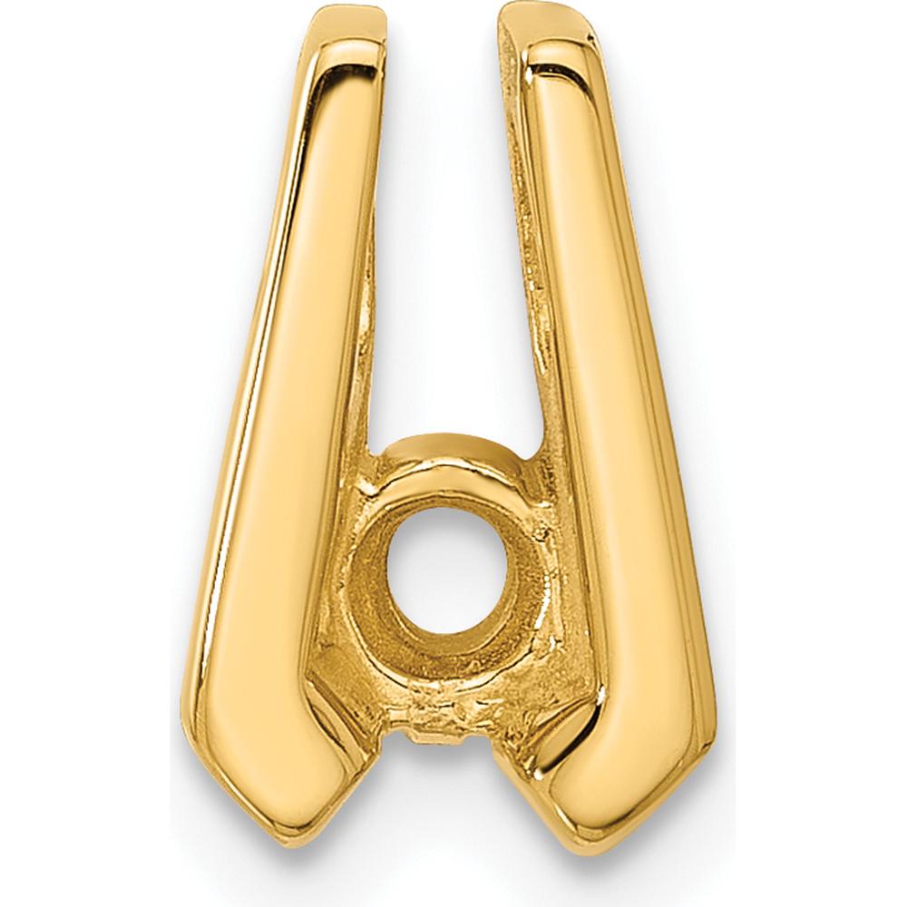 14K Yellow Gold Slide Mounting for 4.0mm Stone - Fits Omega Chains by Oro Pregiato