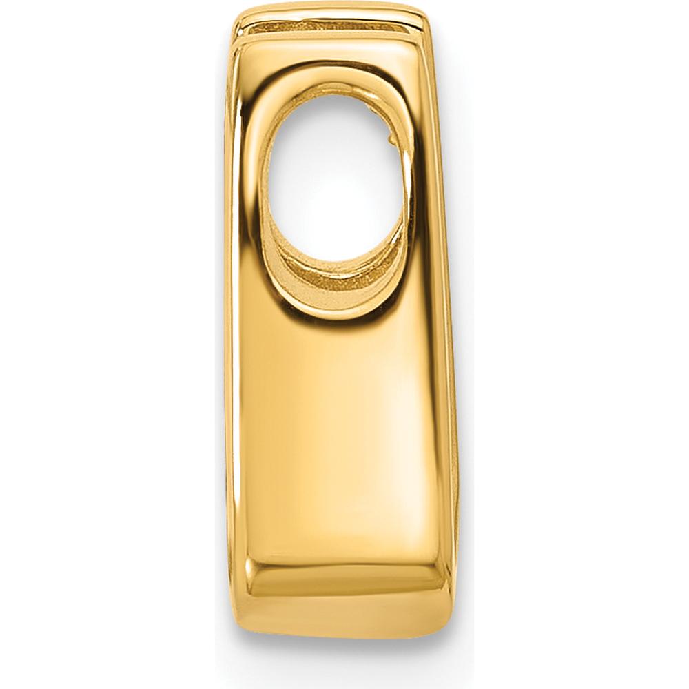 14K Yellow Gold Slide Mounting for 4.0mm Stone - Fits Omega Chains by Oro Pregiato