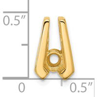 14K Yellow Gold Slide Mounting for 4.0mm Stone - Fits Omega Chains by Oro Pregiato