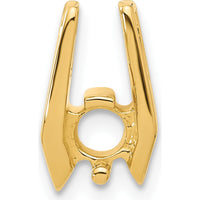 14K Yellow Gold Slide Mounting for 4.75mm Stone with Fancy or Reversible Omega Fit by Oro Pregiato