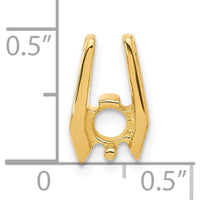 14K Yellow Gold Slide Mounting for 4.75mm Stone with Fancy or Reversible Omega Fit by Oro Pregiato