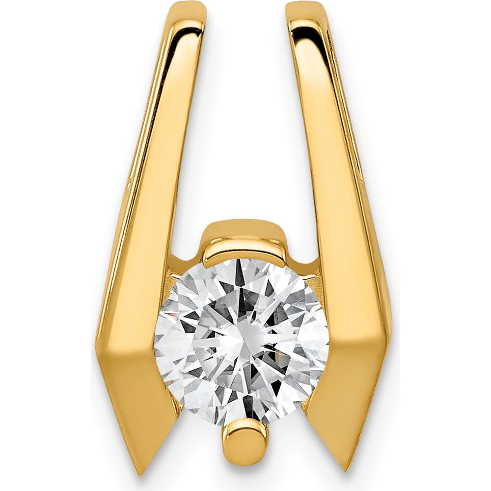 14K Yellow Gold Slide Mounting for 5.75mm Center Stone - Fits up to 2mm Regular/5mm Fancy Omega by Oro Pregiato