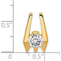 14K Yellow Gold Slide Mounting for 5.75mm Center Stone - Fits up to 2mm Regular/5mm Fancy Omega by Oro Pregiato