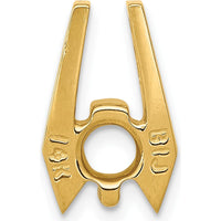 14K Yellow Gold Slide Mounting for 5.75mm Center Stone - Fits up to 2mm Regular/5mm Fancy Omega by Oro Pregiato