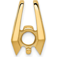 14K Yellow Gold Slide Mounting for 5.75mm Center Stone - Fits up to 2mm Regular/5mm Fancy Omega by Oro Pregiato