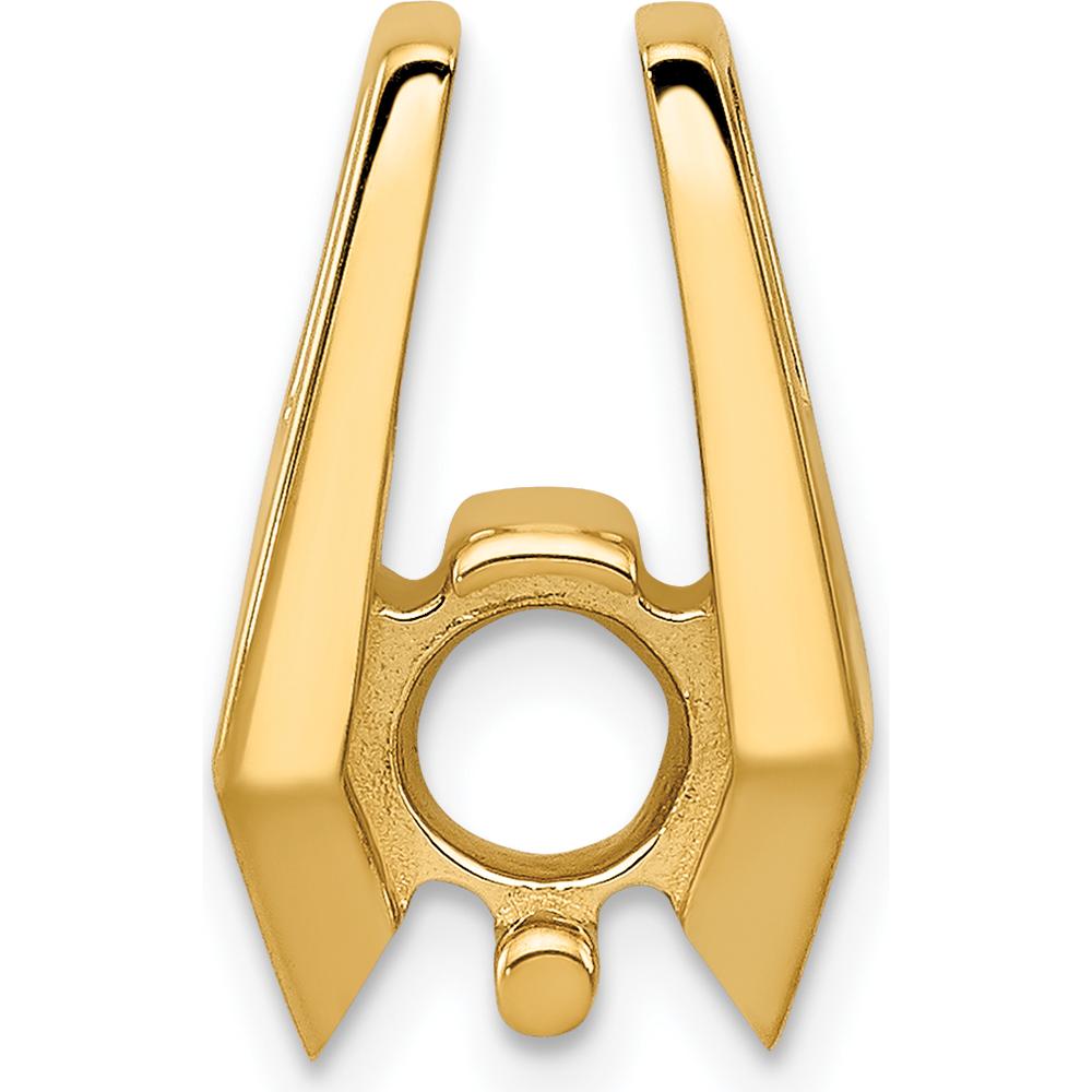 14K Yellow Gold Slide Mounting for 5.75mm Center Stone - Fits up to 2mm Regular/5mm Fancy Omega by Oro Pregiato