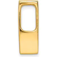 14K Yellow Gold Slide Mounting for 6mm Regular/8mm Fancy Gemstones, Fits Omega Chain - 19mm Length by Oro Pregiato